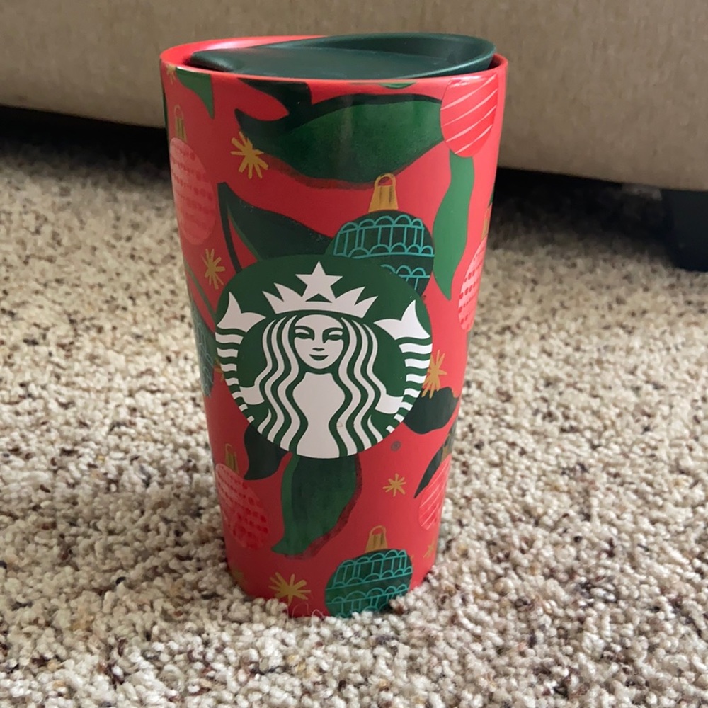 Starbucks Holiday/Christmas Travel Mug- 12 fl oz- Ornaments